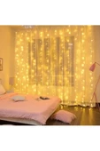 Kumandalı 8 Ayrı Moda Sahip 3 Mx3 M 300 Cm X 300 Cm Perde Led 10 Saçaklı Sarkıtlı 300 Led Gün Işığı thumbnail 5