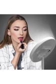 Dokunmatik Led Işıklı Usb Li Yuvarlak Masa Üstü Makyaj Aynası -makyaj Aynası Led thumbnail 5