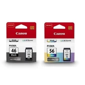Canon PG-46 Renkli + CL 56 Siyah 2'li Kartuş Seti - 2
