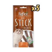 Reflex Tavuklu Ördekli Kedi Ödül Çubuğu 5 gr x 3 x 5 Adet - 1