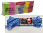 AKYAZI ORKİDE MANDAL 24 LÜ  ÇAMAŞIR İPİ 10M  STOK DAHİLİNDE RENK DEGİŞEBİLİR - 1
