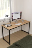 AEKA AE-4600 Çalışma Masası 140'lık Atlantik Çam Suntalı ve Metalli Bilgisayar Masası Ofis Masası - 1