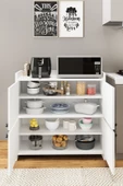 AEKA AE-3060 FORUM BEYAZ 4 KAPAKLI, 4 RAFLI, ÇOK AMAÇLI DOLAP,AYAKKABILIK, KAHVE KÖŞESİ, BALKON, BANYO, - 2