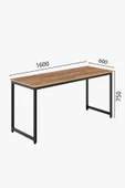 AEKA AE-4600 Çalışma Masası 160'lık Atlantik Çam Suntalı ve Metalli Bilgisayar Masası Ofis Masası - 3
