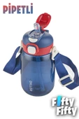 DILLER 550 ML Tek Kapak Çift Kullanım Pipetli/Pipetsiz Askılı Tritan Su Matarası-FFDILLERD70-550 - 8
