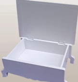 Hobi ERC MODEL Ayaklı Kutu 90402 Şık Zarif Ahşap Beyaz Boyalı MDF El Yapım - 4