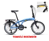 Carraro Flexi 116V 20 Jant Katlanır Bisiklet (Mat Kül Gri Siyah Sarı) - 1