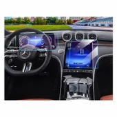 Mercedes Yeni C Seri Navigasyon ve Direksiyon Arkası Dijital Gösterge Uyumlu Nano Ekran Koruyucu - 1