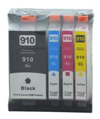 HP 910 OfficeJet Pro 8010 8020 8021 8022 8028 8035 için 4 ADET 910XL Mürekkep Kartuşu - 5