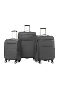 Louisiana Polo 3'lü Valiz Seti Lüx Kumaş Valiz Antrasit 2082 thumbnail 1