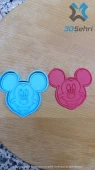 Mickey Mouse Kurabiye Kalıbı ve Şeker Hamuru Seti 4 Adet - 9 CM - 2