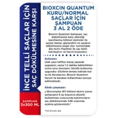 Bioxcin Quantum Kuru ve Normal Saçlar Şampuan 3x300ml 3 Al 2 Öde - 5