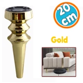 (4 Adet) Mobilya Yükseltici Kanepe Koltuk Tv Ünitesi Baza Ayağı Zigon Orta Sehpası Ayak Ayakları 20 cm Altın thumbnail 2