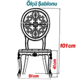 Beliza Sandalye Sert Plastik Krem Altın Gold Koltuk Bahçe Balkon Mutfak Yemek Masası Sandalyesi thumbnail 5