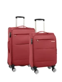 Louisiana Polo 2'li Valiz Seti Büyük ve Orta Boy Lüx Kumaş Valiz Bordo 2082 thumbnail 1