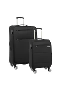 Louisiana Polo 2'li Valiz Seti Büyük Ve Kabin Boy Lüx Kumaş Valiz Siyah 2082 thumbnail 1