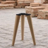 Ahşap Sehpa 3'lü Ayak Takımı Zigon Puf Tabure Ayağı Masa Ayakları 35 cm Bağlantı Aparatı Dahil thumbnail 8