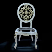 Beliza Sandalye Sert Plastik Krem Altın Gold Koltuk Bahçe Balkon Mutfak Yemek Masası Sandalyesi thumbnail 6