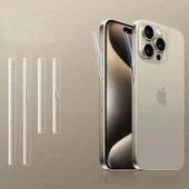 İphone 16 Pro Uyumlu 2 Adet Çerçeve Koruyucu Şeffaf Ultra koruyucu Nano Jelatin - 1