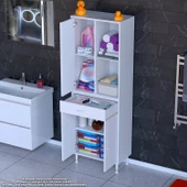 Modilayn AFRA 70x173x32,5 cm 1 Çekmece 3 Kapak 3 Raf 6 Bölme Çok Amaçlı Banyo & Mutfak Dolabı  thumbnail 1