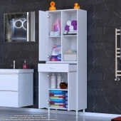 Modilayn AFRA 70x173x32,5 cm 1 Çekmece 3 Kapak 3 Raf 6 Bölme Çok Amaçlı Banyo & Mutfak Dolabı  thumbnail 3