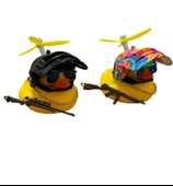 Kasklı Ördek Araç Göğüs Torpido Motorsiklet Bisiklet Süsü Kasklı Pubq - 4