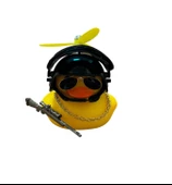 Kasklı Ördek Araç Göğüs Torpido Motorsiklet Bisiklet Süsü Kasklı Pubq - 2