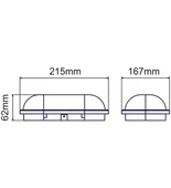 HOROZ Aydos 20W Oval Glop Led Armatür BEYAZ 6400k IP65 - 2