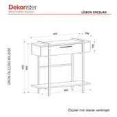 Dekorister Lisbon Dresuar Rebab - Mermer - 8