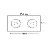 CATA Jaguar Siyah-Rose Kare Sıva Altı Spot 2xGU-10 Duylu (Ampulsüz) thumbnail 2