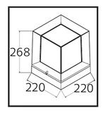 HOROZ PRİZMA-2 KARE KÜP IZGARALI ARMATÜR SİYAH - 2