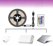 CATA USB Girişli Tv Arkası RGB Şerit Led Seti Kumandalı 3mt - 2