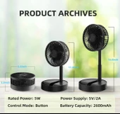 Masa Üstü Taşınabilir Şarjlı Vantilatör Fan Mikro Usb - 4