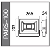 HOROZ PARS-100 100w BEYAZ Led Projektör SMD 6400k IP65 - 2