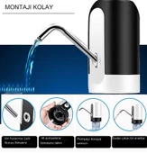 QASUL Otomatik Şarjlı Damacana Pompası Usb Su Damcana Şişelerine Uygun Ledli Tuşlu Damacana Pompa - 5