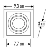 CATA Puma Beyaz Kare Sıva Altı Spot GU-10 Duylu (Ampulsüz) thumbnail 2