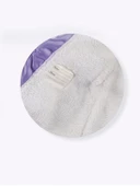Trend Tavşan Detaylı Baskılı Fiyonk Kulaklı Fermuar Kapüşonlu Kışlık İçi Peluş Kız Bebek Mont Şişme - 5
