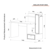 Dekorister Shellon Çalışma Masası Beyaz - 9