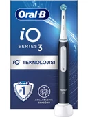 Oral-B io3 Siyah Elektrikli Diş Fırçası, 1 Diş Fırçası Başlığı, Braun Tasarımı - 1