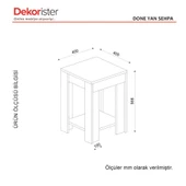 Dekorister Done Yan Sehpa Beyaz-Rebab - 6
