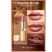 Loreal Paris Color Riche Saten Ruj - 601 Worth It Intense - 4