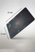 SonicTouch Siyah Petek Desenli Kaydırmaz Gaming Oyuncu Masaüstü Dikişsiz Mouse Pad/Ped (Mouse Altlığı) 17x21cm - 2