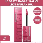 Maybelline New York Super Stay Vinyl Ink Likit Ruj - 20 Coy thumbnail 2