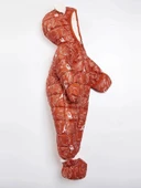 Hayvan Desenli Çıkarılabilir Patik Eldiven Kapüşonlu Kışlık Erkek Bebek Astronot Tulum Kozmonot Mont - 3