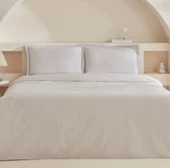 Karaca Home White Colllection Lavin Taş %100 Pamuk Çift Kişilik Nevresim Takımı - 6