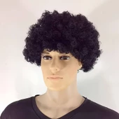 Siyah Kıvırcık Model Peruk - 1