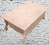 Hobi ERC MODEL Ayaklı Kutu 90403 Şık Zarif Ahşap HAM MDF El Yapım - 6