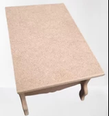 Hobi ERC MODEL Ayaklı Kutu 90403 Şık Zarif Ahşap HAM MDF El Yapım - 1