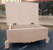 Hobi ERC MODEL Ayaklı Kutu 90403 Şık Zarif Ahşap HAM MDF El Yapım - 8