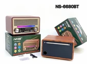 NNS Ns-6680 Usb / Tf Kart / Fm Retro Taşınabilir Bluetooth Hoparlör - 5